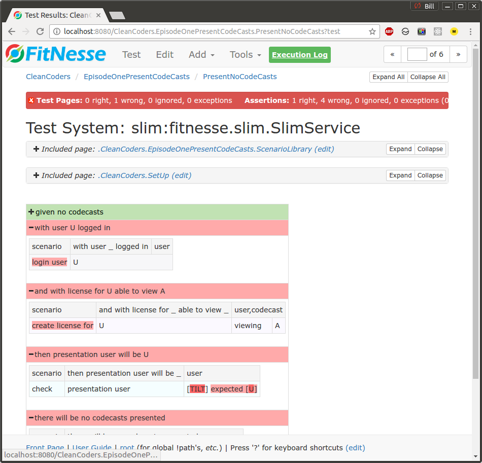 Java Case Study fitnesse